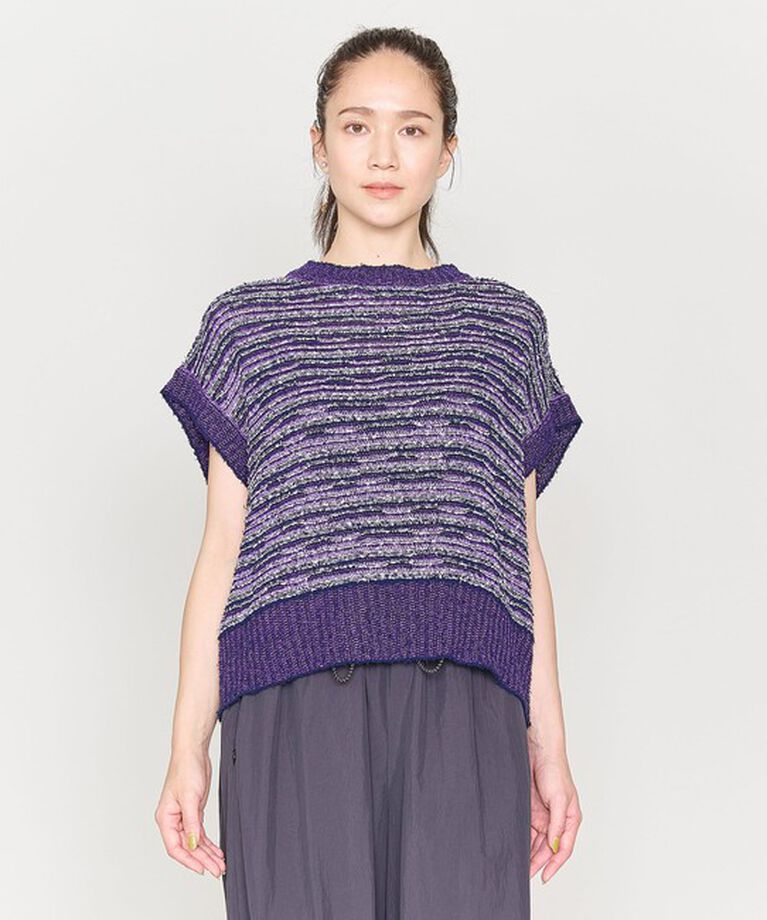ASTRAET「＜ASTRAET＞ボーダー ノースリーブ クルーネックニット」|ニット・セーター|