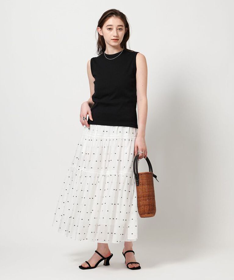 UNITED ARROWS「2トーン ドットジャガード スカート」|スカート|