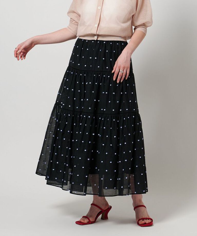 UNITED ARROWS「2トーン ドットジャガード スカート」|スカート|