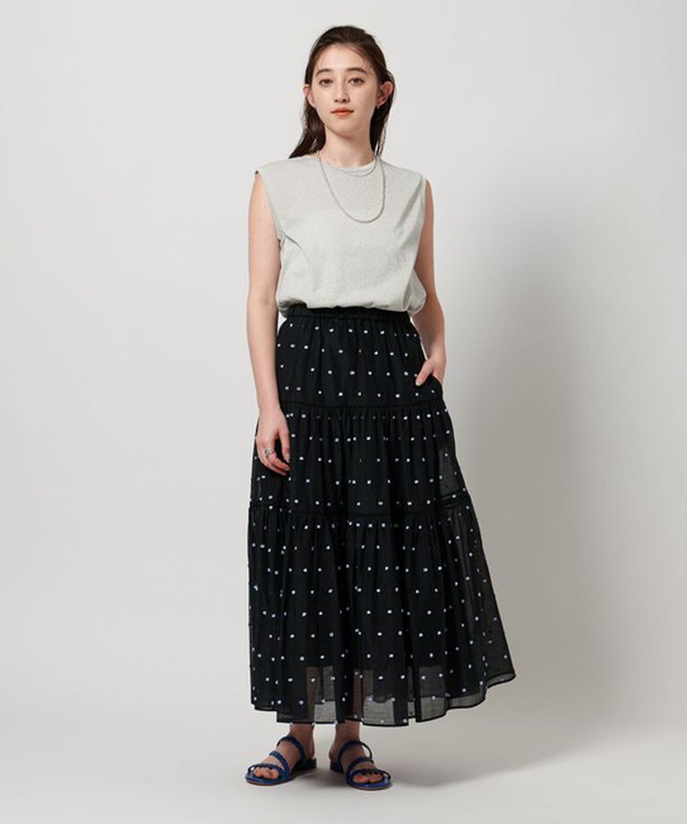 UNITED ARROWS「2トーン ドットジャガード スカート」|スカート|