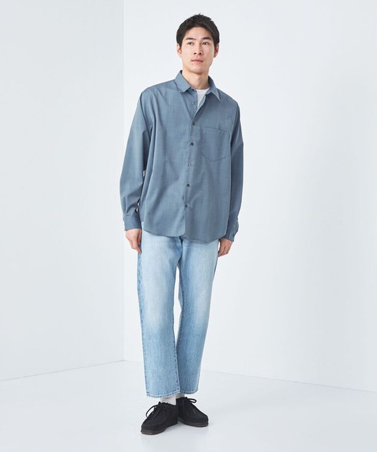 UNITED ARROWS green label relaxing「ウォッシャブルトロ ジャストルーズ レギュラーカラー シャツ -ストレッチ・防シワ-」|シャツ・ブラウス|