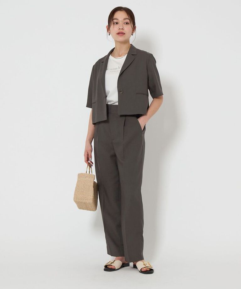 UNITED ARROWS green label relaxing「Softリネンライク ショートスリーブ ジャケット -マシンウォッシャブル・吸水速乾-」|テーラードジャケット|
