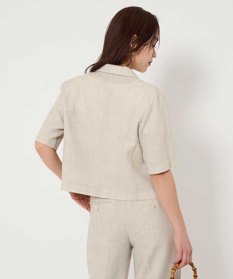 UNITED ARROWS green label relaxing「Softリネンライク ショートスリーブ ジャケット -マシンウォッシャブル・吸水速乾-」|テーラードジャケット|