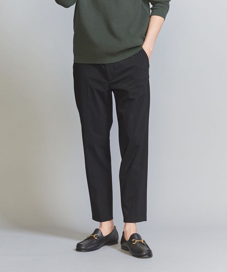 BEAUTY&YOUTH UNITED ARROWS「【WEB限定 WARDROBE SMART】クール トリコット アンクルパンツ 【接触冷感】」|チノ|BLACK