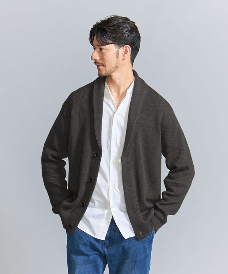 BEAUTY&YOUTH UNITED ARROWS「【WEB限定 WARDROBE SMART】ウォッシャブル ショールカラー カーディガン」|カーディガン|
