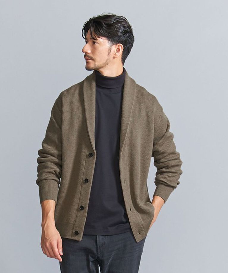 BEAUTY&YOUTH UNITED ARROWS「【WEB限定 WARDROBE SMART】ウォッシャブル ショールカラー カーディガン」|カーディガン|MD.BROWN