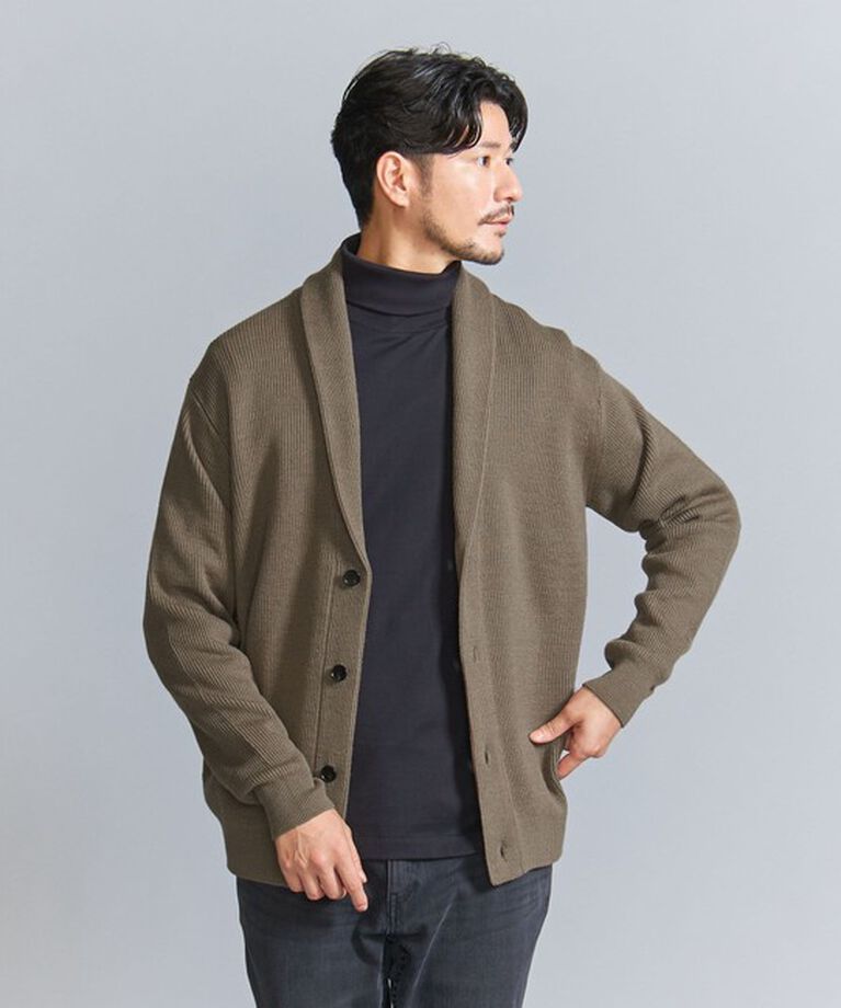 BEAUTY&YOUTH UNITED ARROWS「【WEB限定 WARDROBE SMART】ウォッシャブル ショールカラー カーディガン」|カーディガン|