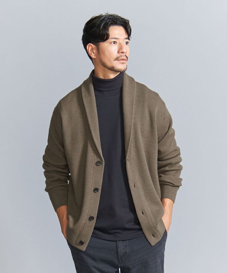 BEAUTY&YOUTH UNITED ARROWS「【WEB限定 WARDROBE SMART】ウォッシャブル ショールカラー カーディガン」|カーディガン|