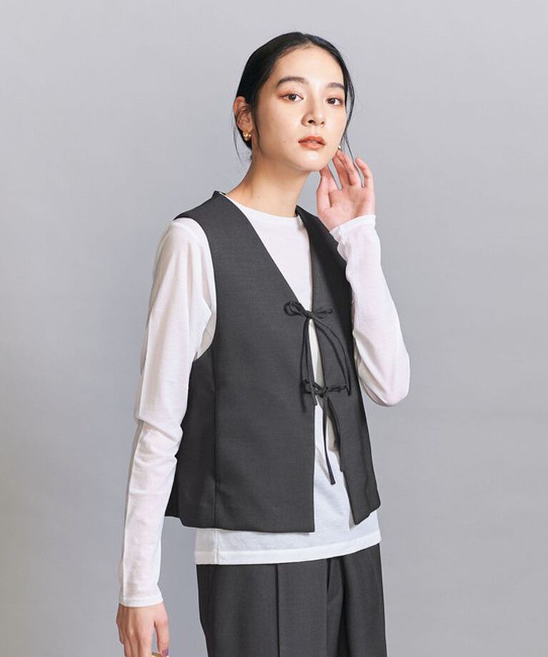 BEAUTY&YOUTH UNITED ARROWS「フロントリボン ベスト」|ベスト・ジレ|