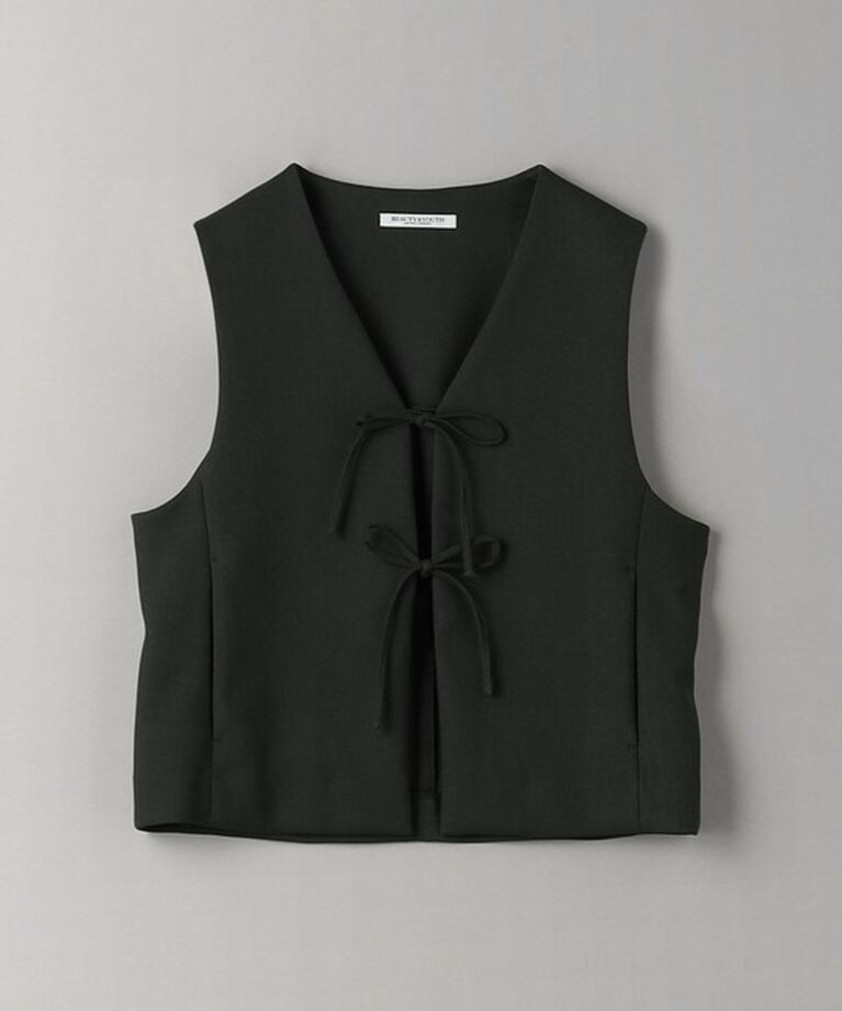 BEAUTY&YOUTH UNITED ARROWS「フロントリボン ベスト」|ベスト・ジレ|
