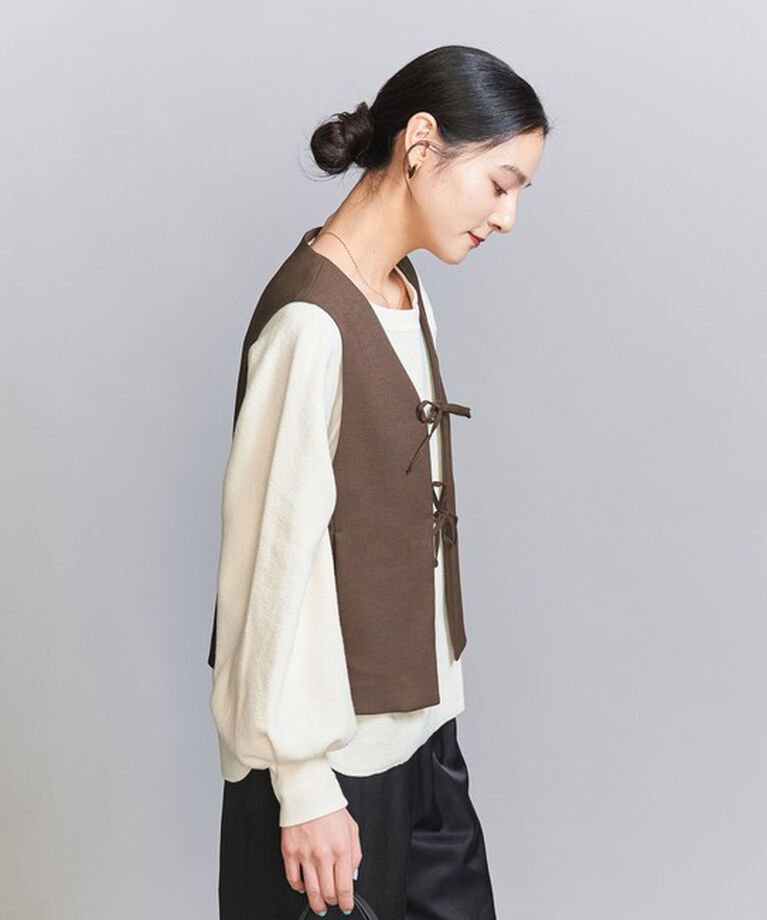 BEAUTY&YOUTH UNITED ARROWS「フロントリボン ベスト」|ベスト・ジレ|