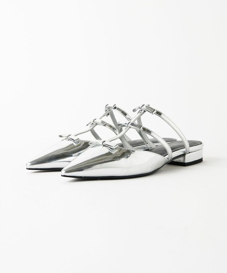BEAUTY&YOUTH UNITED ARROWS「3リボン ライン ポインテッド サンダル」|サンダル|