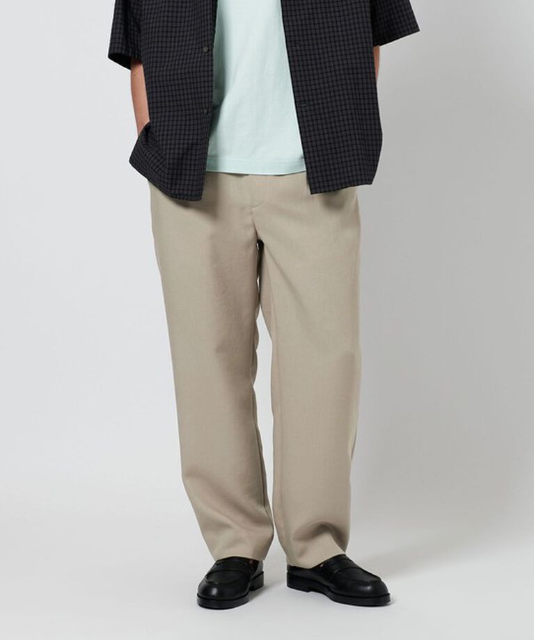 BEAUTY&YOUTH UNITED ARROWS「オックス TR 1プリーツ  カーム テーパード パンツ」|チノ|BEIGE
