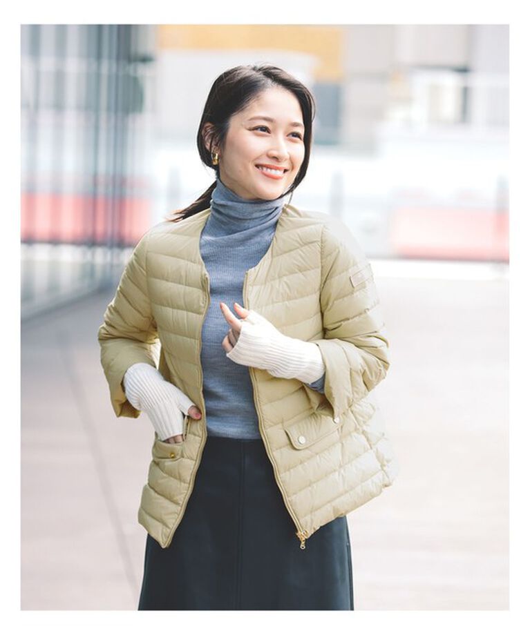 Demi-Luxe BEAMS 「TATRAS / 別注 ACACIA  ノーカラー ライトダウンジャケット」|ダウン|