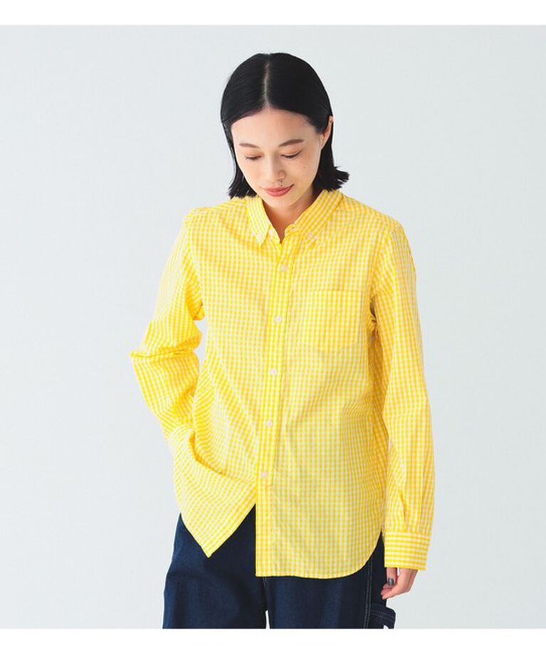 BEAMSBOY「100/2 ギンガムチェック ボタンダウン シャツ NEW」|シャツ・ブラウス|YELLOW