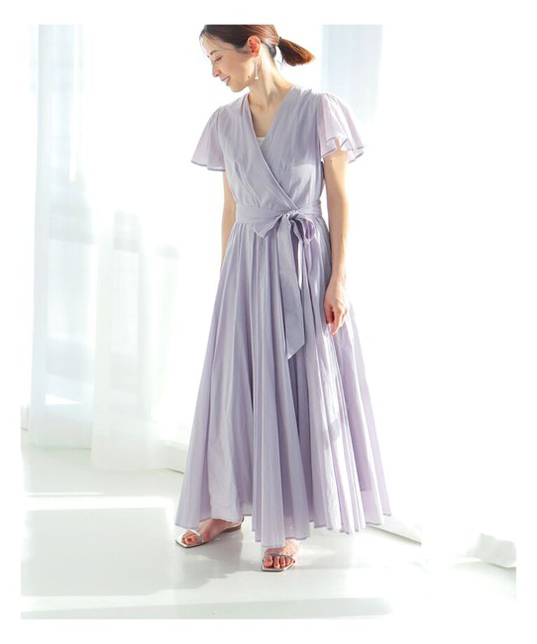 Demi-Luxe BEAMS 「MARIHA × Demi-Luxe BEAMS / 別注 マドモアゼル フレアスリーブドレス」|ワンピース|別注PALE_LAVENDER