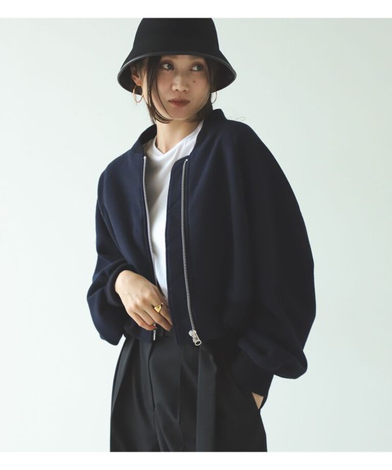 Demi-Luxe BEAMS 「COG THE BIGSMOKE / KARINA ショートブルゾン」|ブルゾン・スタジャン|NAVY