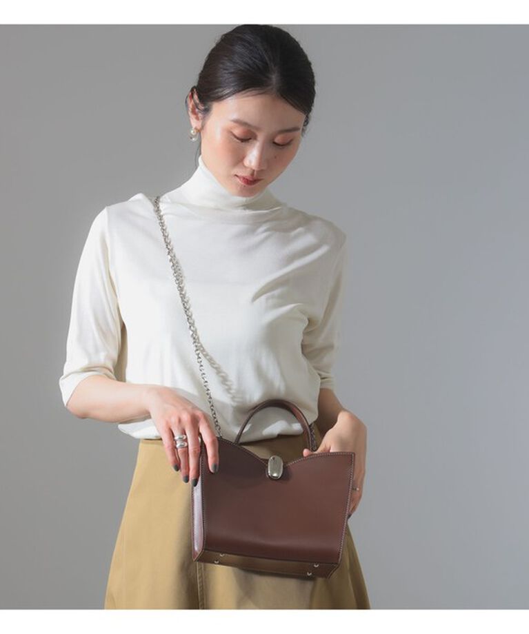 Demi-Luxe BEAMS 「TOFF & LOADSTONE / ノワ スムースレザー バッグ」|トートバッグ|CHOCO×WHITE