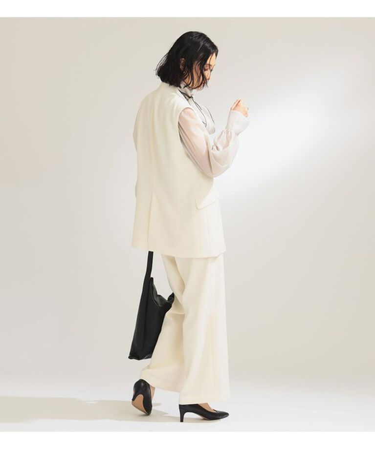 Demi-Luxe BEAMS 「ノーカラー ダブルブレスト ジレ＊」|ダウン|