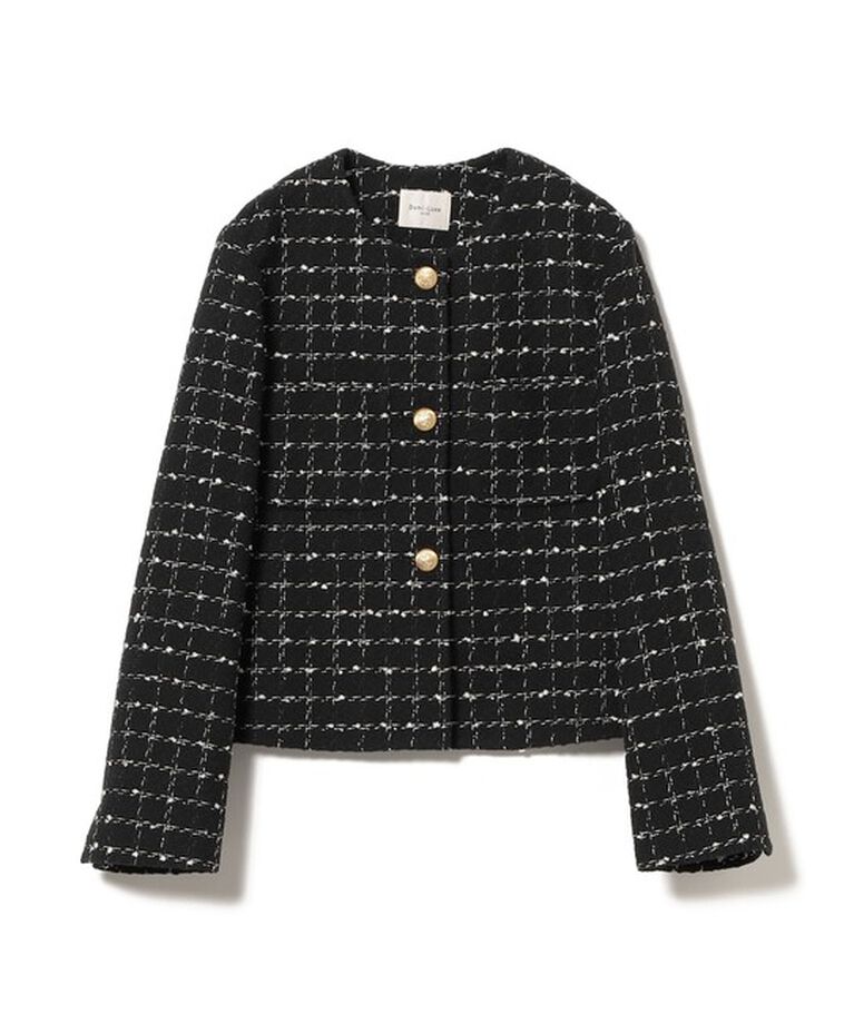 Demi-Luxe BEAMS 「ツイード ノーカラー ジャケット」|ダッフルコート|
