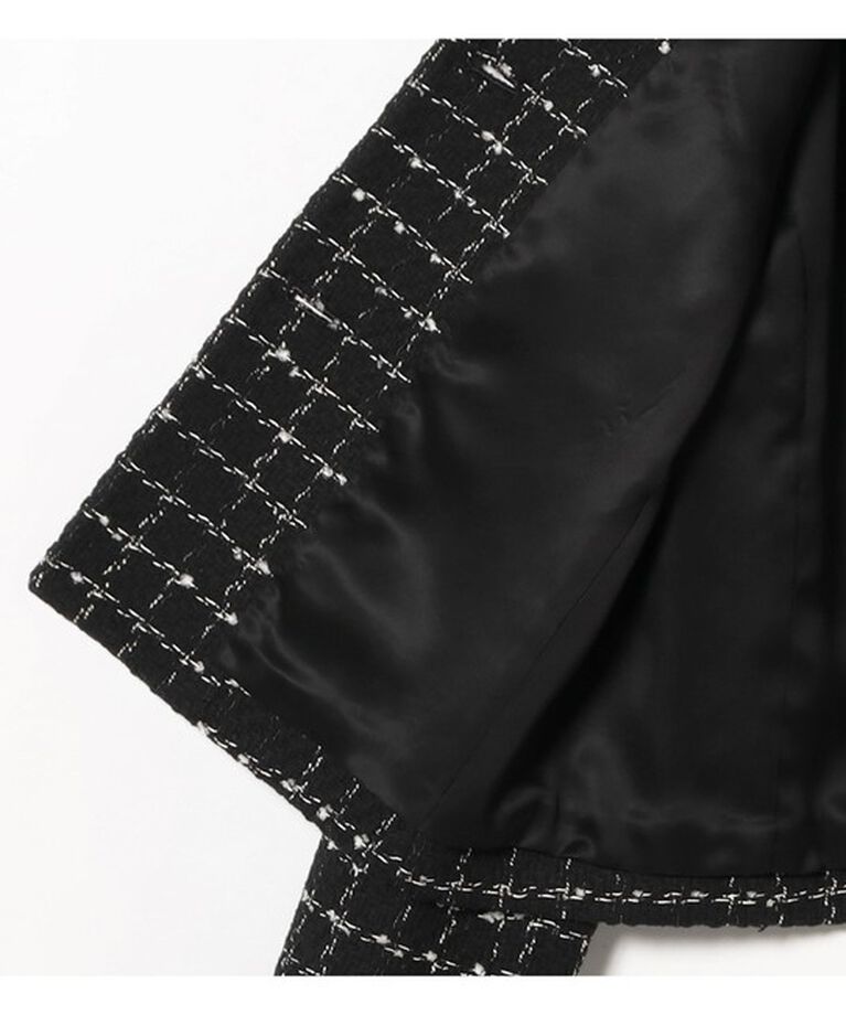 Demi-Luxe BEAMS 「ツイード ノーカラー ジャケット」|ダッフルコート|