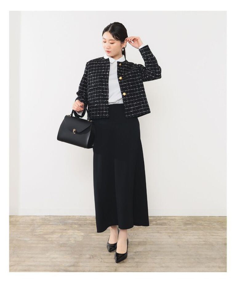 Demi-Luxe BEAMS 「ツイード ノーカラー ジャケット」|ダッフルコート|