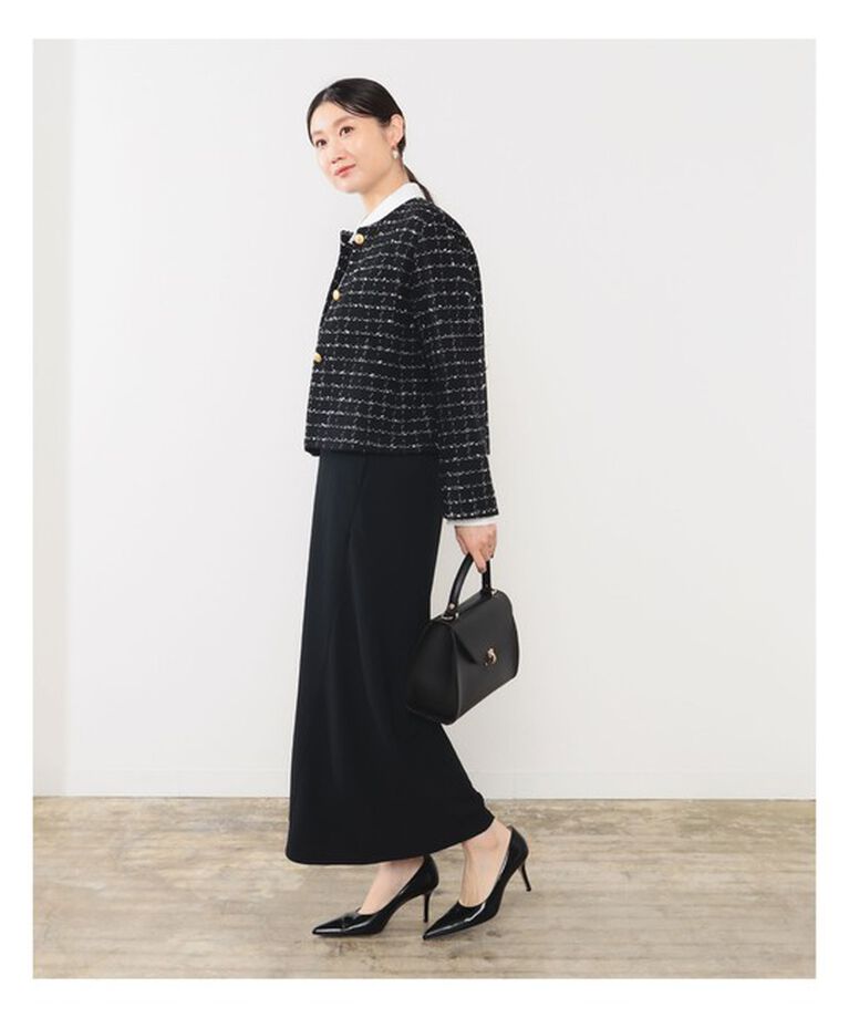 Demi-Luxe BEAMS 「ツイード ノーカラー ジャケット」|ダッフルコート|