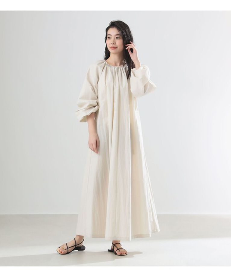 Demi-Luxe BEAMS 「AK+1 / ネックギャザー ワンピース」|ワンピース|OFF_WHITE