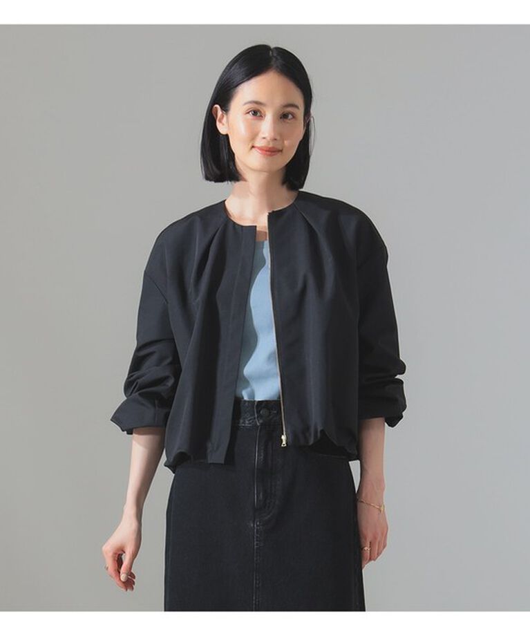 Demi-Luxe BEAMS 「コットンナイロン パフブルゾン」|ブルゾン・スタジャン|BLACK