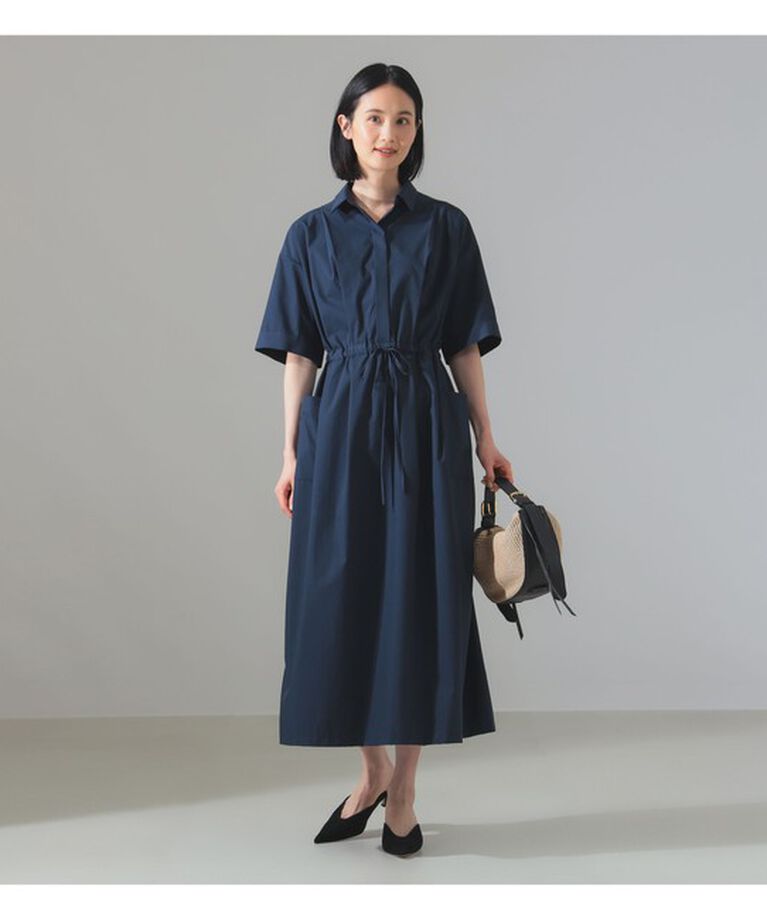 Demi-Luxe BEAMS 「ハーフスリーブ シャツワンピース」|ワンピース|