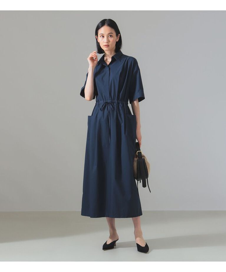 Demi-Luxe BEAMS 「ハーフスリーブ シャツワンピース」|ワンピース|