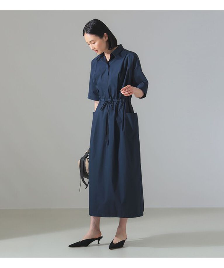 Demi-Luxe BEAMS 「ハーフスリーブ シャツワンピース」|ワンピース|