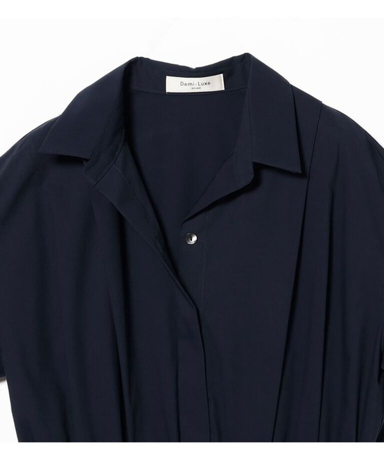 Demi-Luxe BEAMS 「ハーフスリーブ シャツワンピース」|ワンピース|