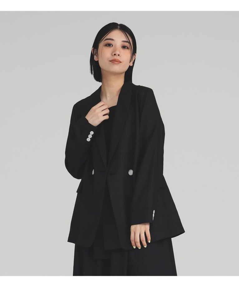 Demi-Luxe BEAMS 「ダブルブレスト リネン ジャケット」|ダッフルコート|