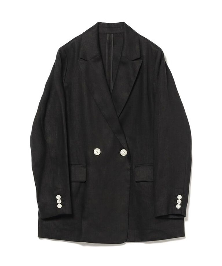 Demi-Luxe BEAMS 「ダブルブレスト リネン ジャケット」|ダッフルコート|
