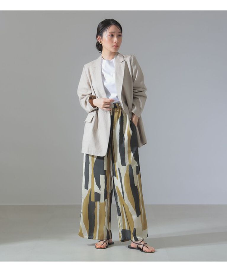 Demi-Luxe BEAMS 「ダブルブレスト リネン ジャケット」|ダッフルコート|