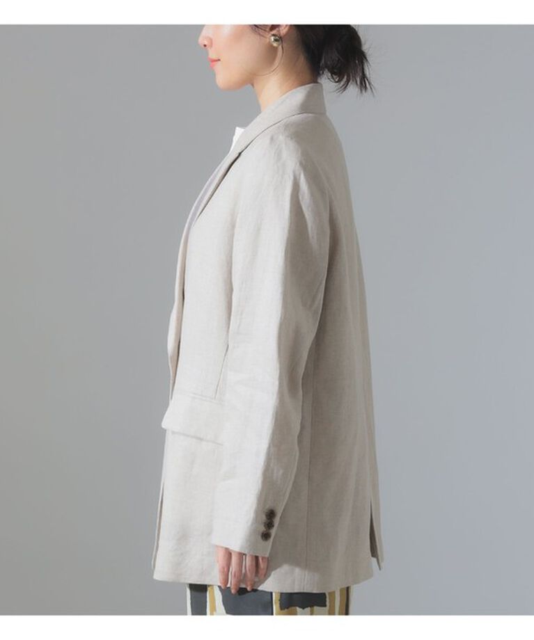 Demi-Luxe BEAMS 「ダブルブレスト リネン ジャケット」|ダッフルコート|