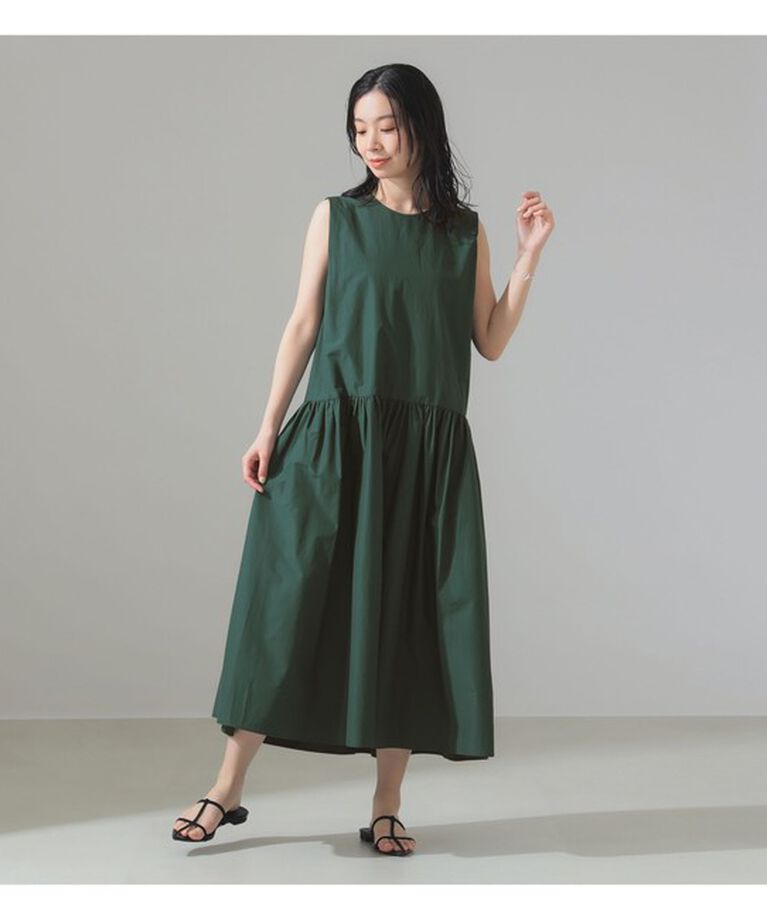 Demi-Luxe BEAMS 「タック ティアード ワンピース」|ワンピース|DARK.GREEN