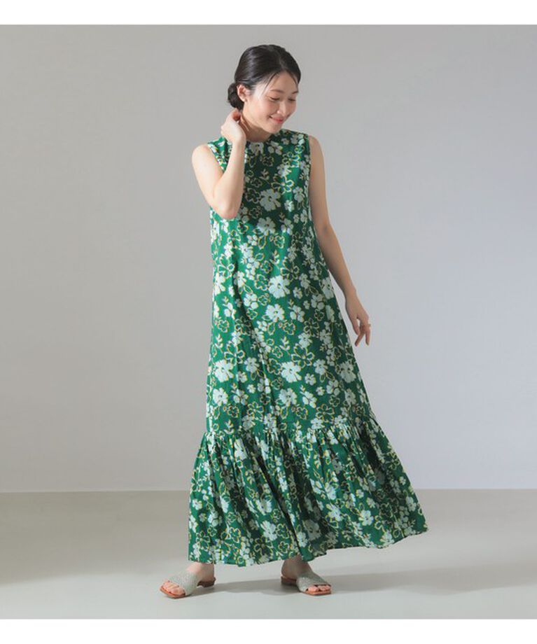 Demi-Luxe BEAMS 「MARIHA / ドリーミング ビューティー ワンピース」|ワンピース|FLOWER_HEAVEN_GREEN