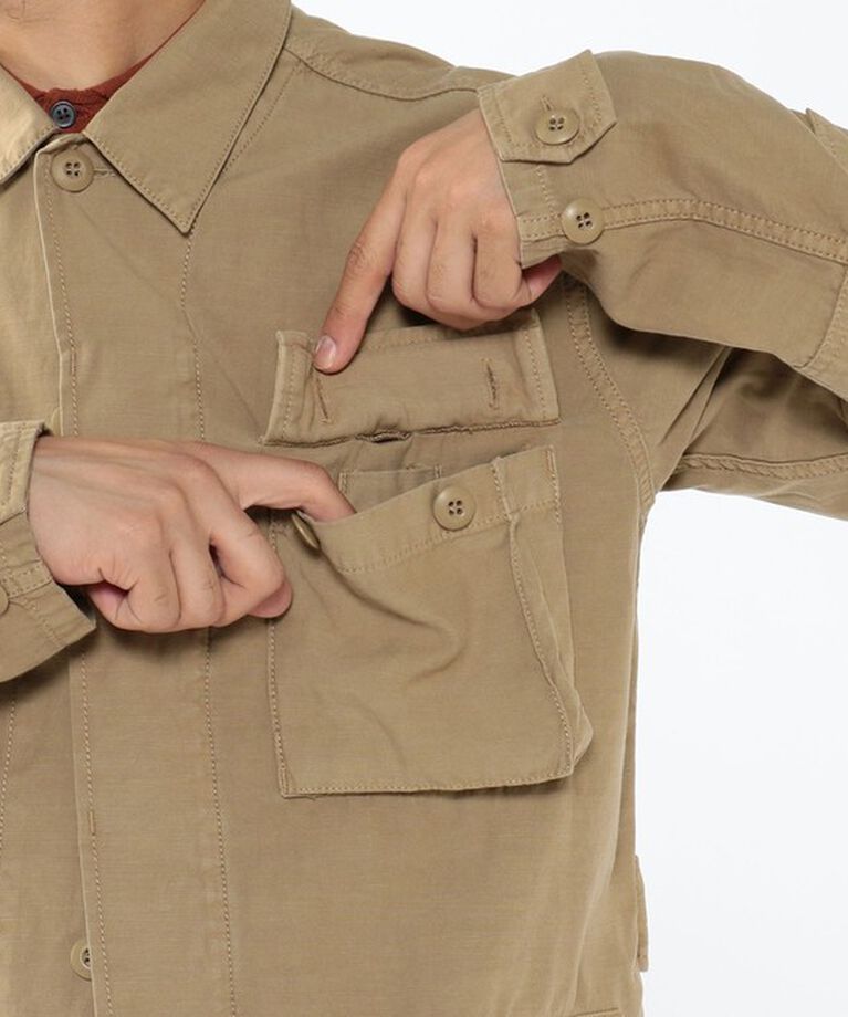 BEAMS「REMI RELIEF × BEAMS PLUS / 別注 ミリタリー シャツ ジャケット」|ブルゾン・スタジャン|