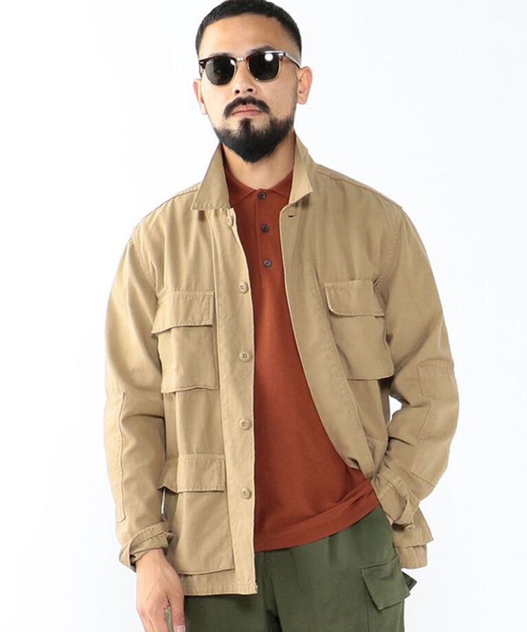 BEAMS「REMI RELIEF × BEAMS PLUS / 別注 ミリタリー シャツ ジャケット」|ブルゾン・スタジャン|