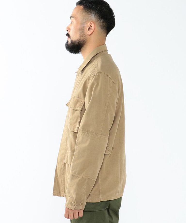 BEAMS「REMI RELIEF × BEAMS PLUS / 別注 ミリタリー シャツ ジャケット」|ブルゾン・スタジャン|