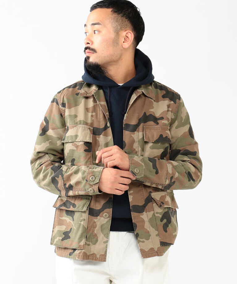 BEAMS「REMI RELIEF × BEAMS PLUS / 別注 ミリタリー シャツ ジャケット」|ブルゾン・スタジャン|