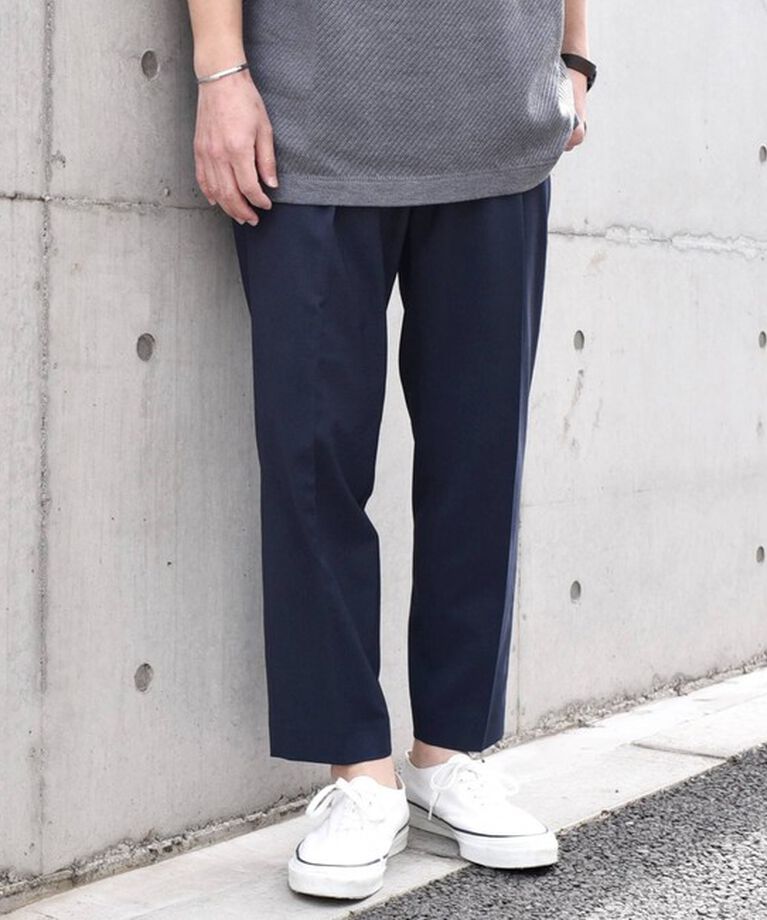 SHIPS any「SHIPS any: COOLMAX（R) アンクル テーパード パンツ ＜セットアップ対応＞◇」|スラックス|ネイビー