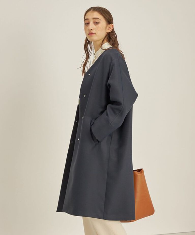 SHIPS for women「トリプルクロス ノーカラー コート◇」|ノーカラーコート|