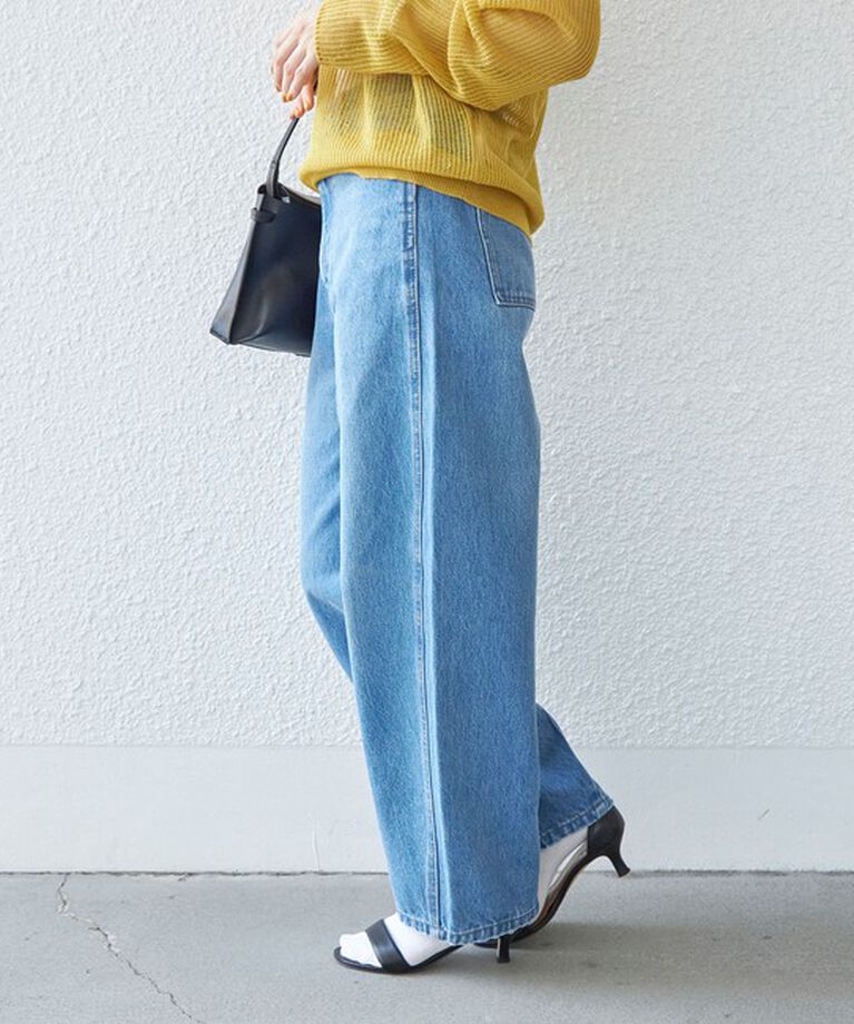 SHIPS for women「〈洗濯機可能〉カーブ デニム パンツ 23AW」|デニム|