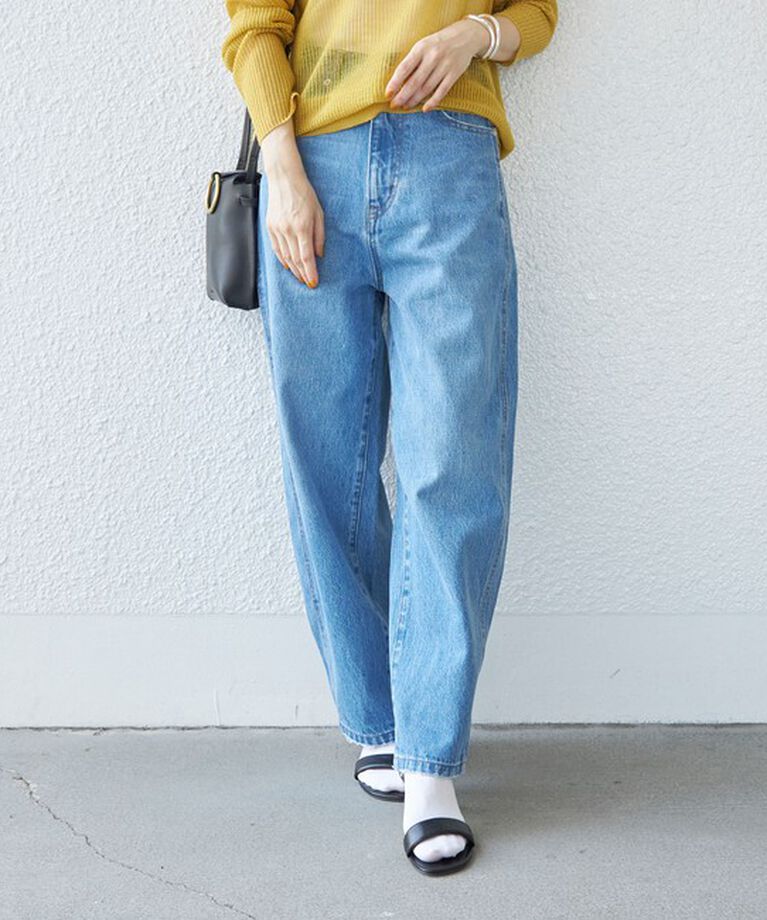 SHIPS for women「〈洗濯機可能〉カーブ デニム パンツ 23AW」|デニム|