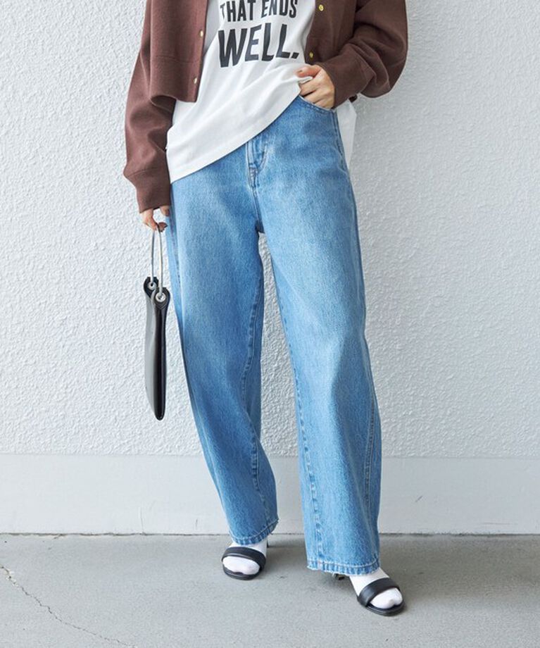 SHIPS for women「〈洗濯機可能〉カーブ デニム パンツ 23AW」|デニム|