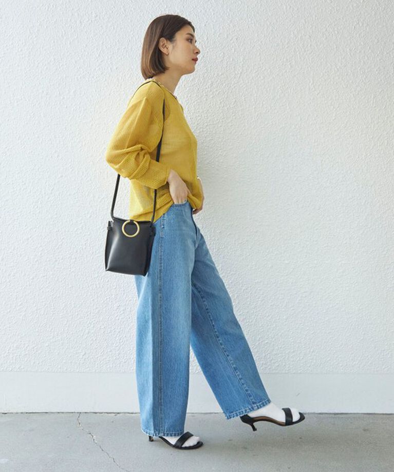 SHIPS for women「〈洗濯機可能〉カーブ デニム パンツ 23AW」|デニム|