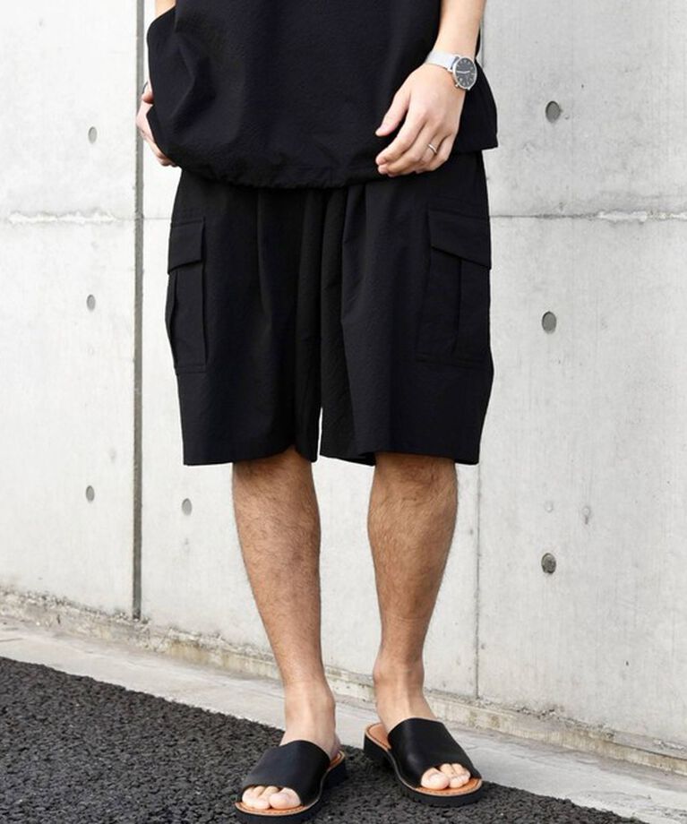 SHIPS any「SHIPS any:〈撥水・軽量・ストレッチ〉SOLOTEX(R)シアサッカー ワイド カーゴ ショーツ◇」|その他|